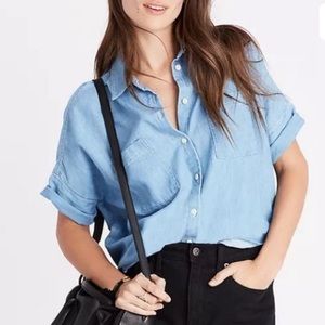 Madewell oversized boxy chambray shirt